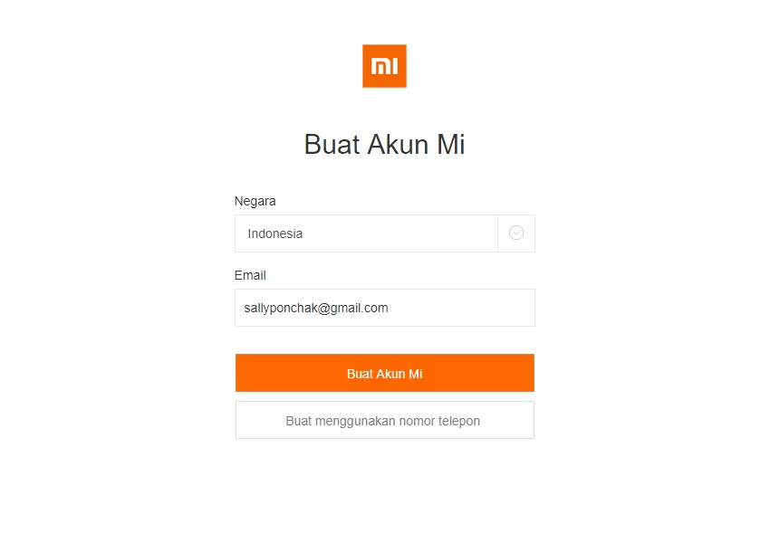 Cara membuat akun Mi untuk pengguna Xiaomi