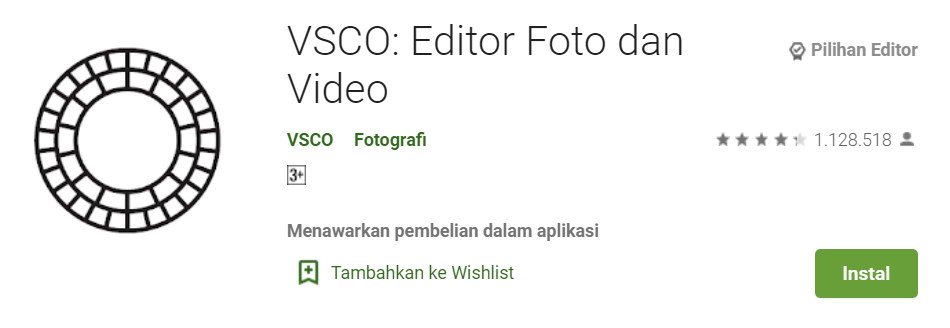 VSCO Editor foto dan video