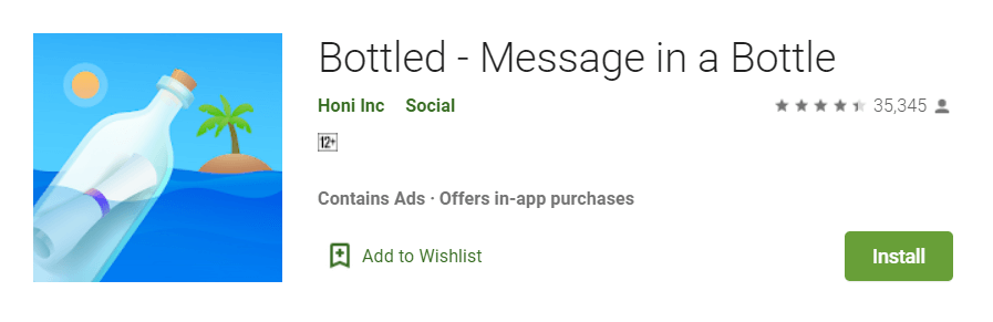 Bottled Message in a Bottle