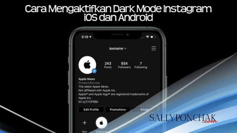 Cara mengaktifkan dark mode Instagram