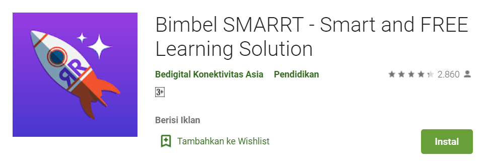 Bimbel SMARRT Smart and free learning solution