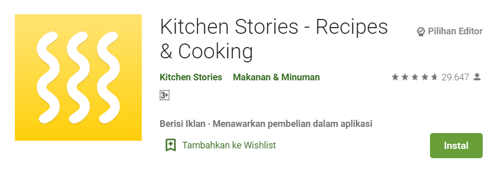 Aplikasi resep makanan Indonesia