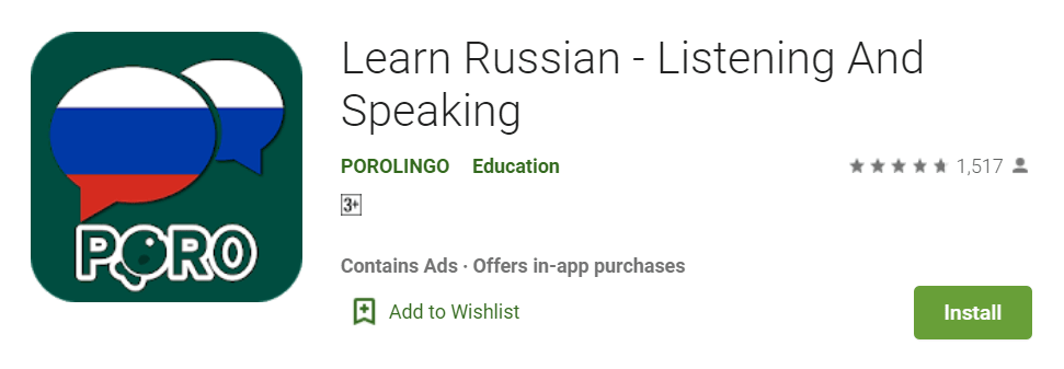 Belajar bahasa Rusia Android