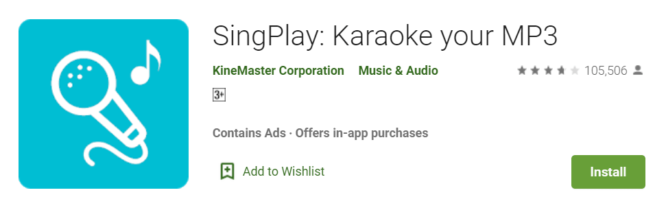 Aplikasi karaoke Android