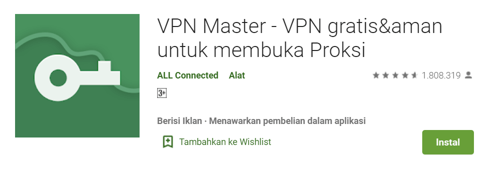 VPN Master VPN gratis aman untuk membuka proxy