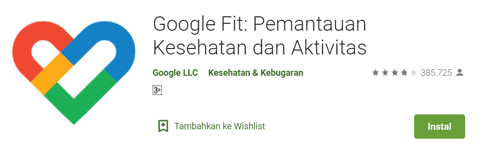 Google Fit Pemantauan kesehatan dan aktivitas