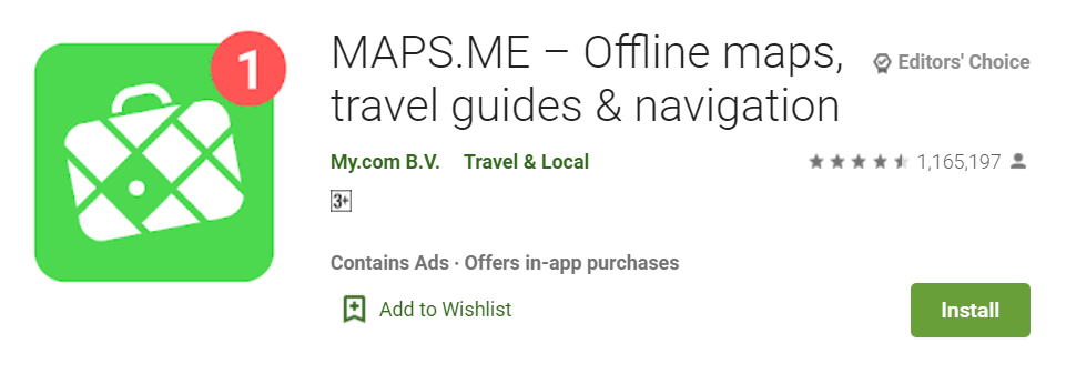 MAPS.ME – Offline maps travel guides navigation