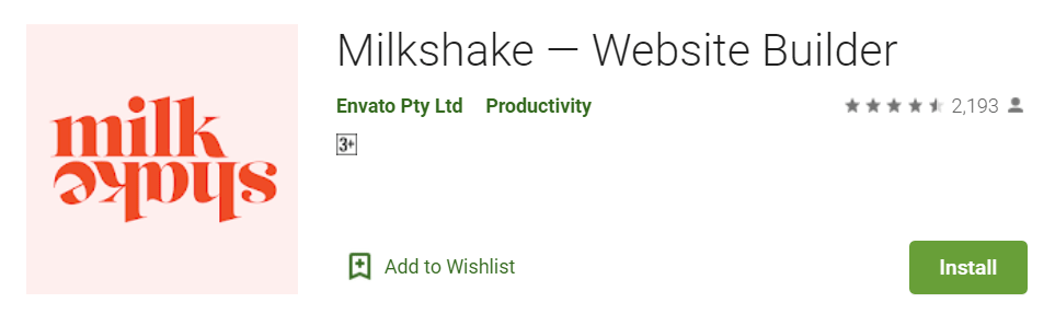 Milkshake Website Builder