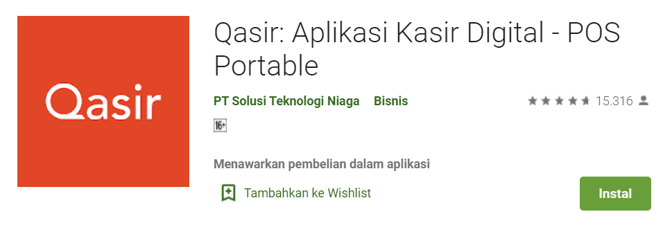 Qasir Aplikasi Kasir Digital dan POS Portable