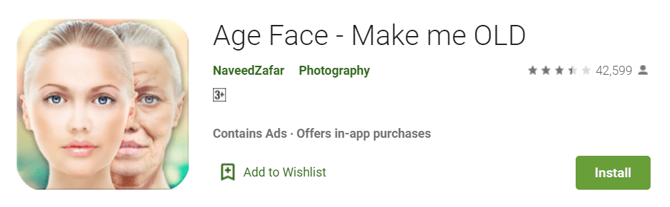 Aplikasi merubah wajah menjadi tua
