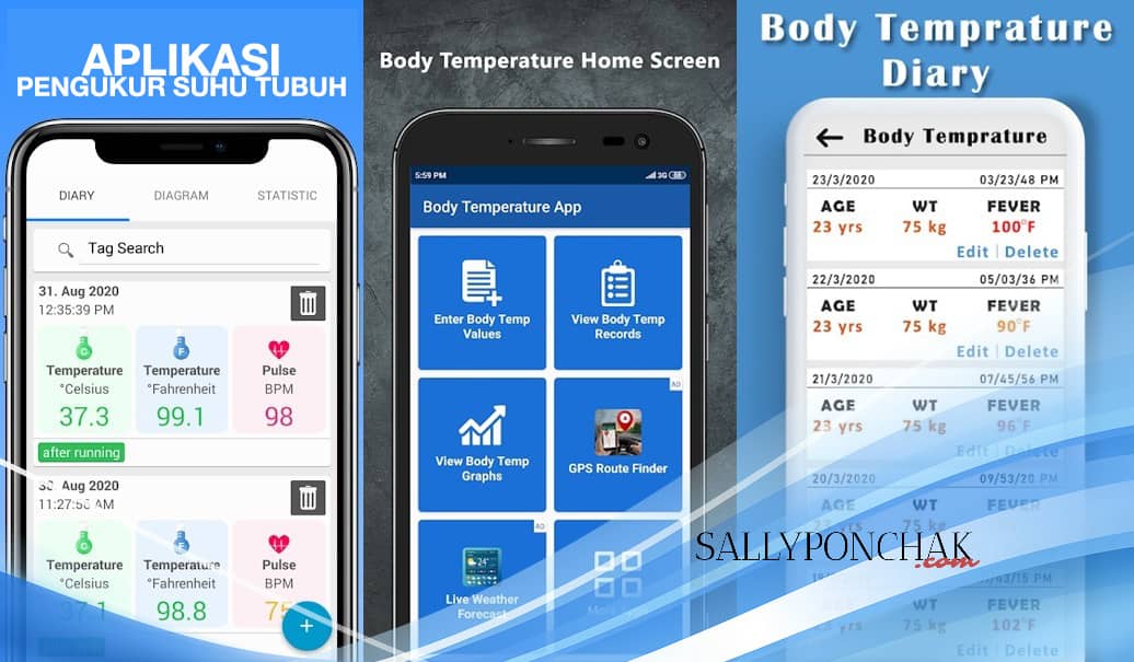 Aplikasi pengukur suhu tubuh