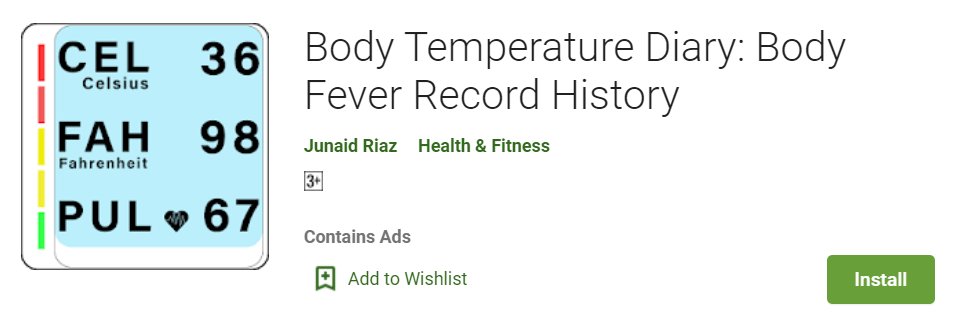 Aplikasi untuk mengukur suhu tubuh