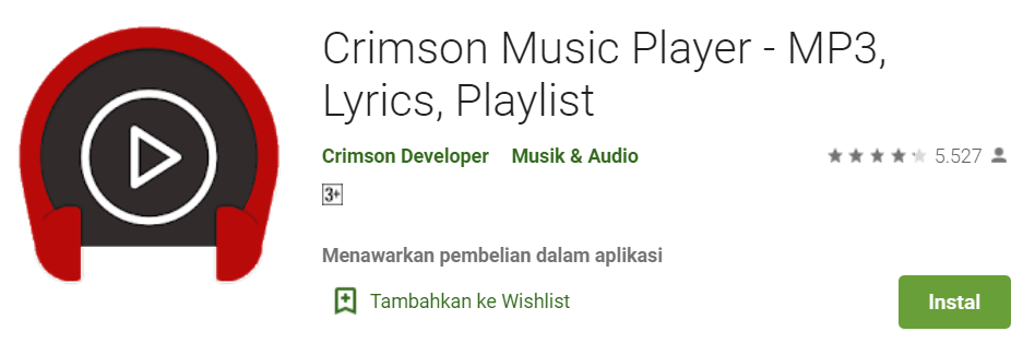 Crimson Music Player MP3 Lyrics Playlist