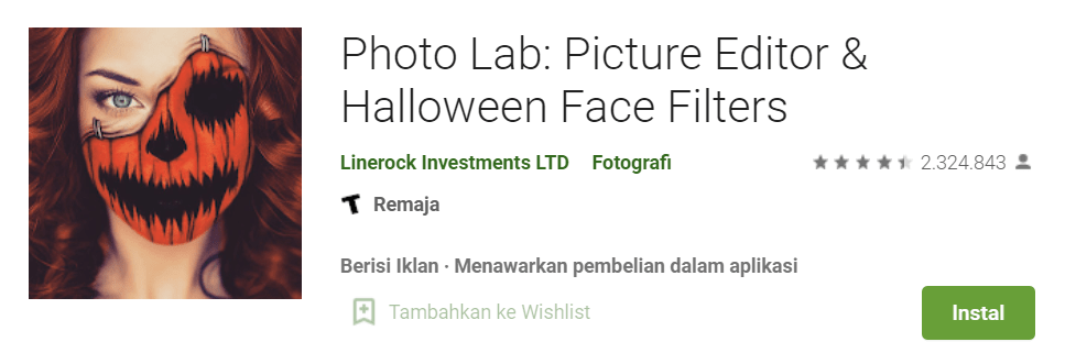 Photo Lab Picture Editor Halloween Face Filters
