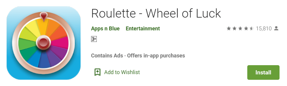 Roulette Wheel of Luck
