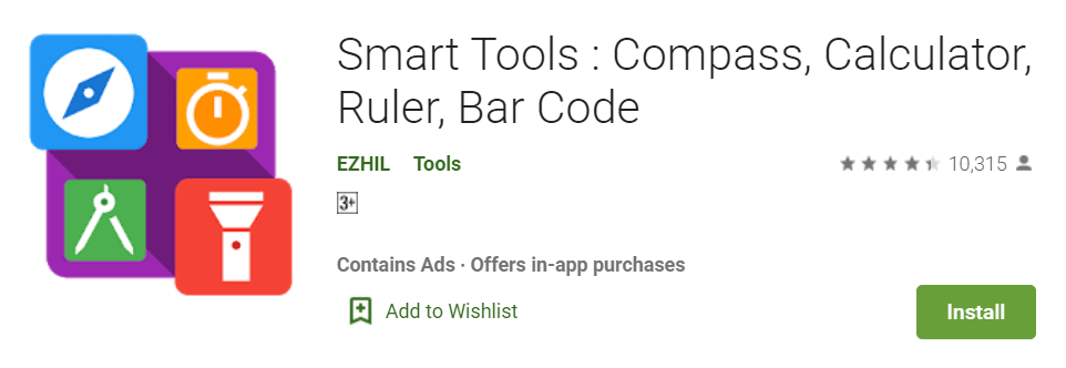 Smart Tools Compass Calculator Ruler Bar Code