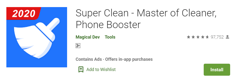 Super Clean Master of Cleaner Phone Booster