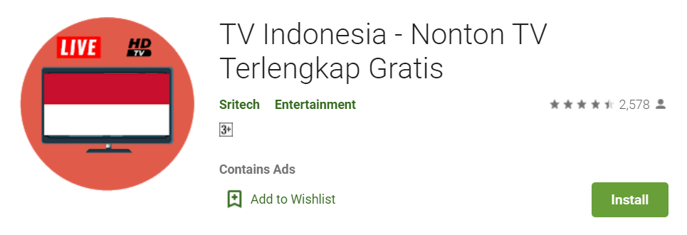 TV Indonesia Nonton TV Terlengkap Gratis