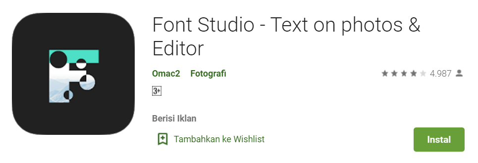 Font Studio Text on photos Editor