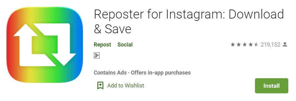 Reposter for Instagram Download Save