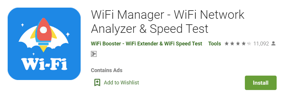 WiFi Manager WiFi Network Analyzer Speed Test