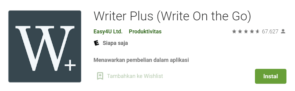 Writer Plus - Write On the Go