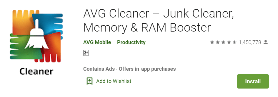 AVG Cleaner – Junk cleaner memory RAM booster