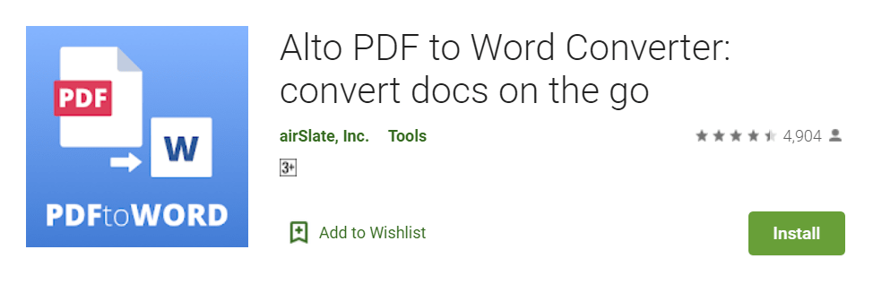 Aplikasi PDF ke Word Android