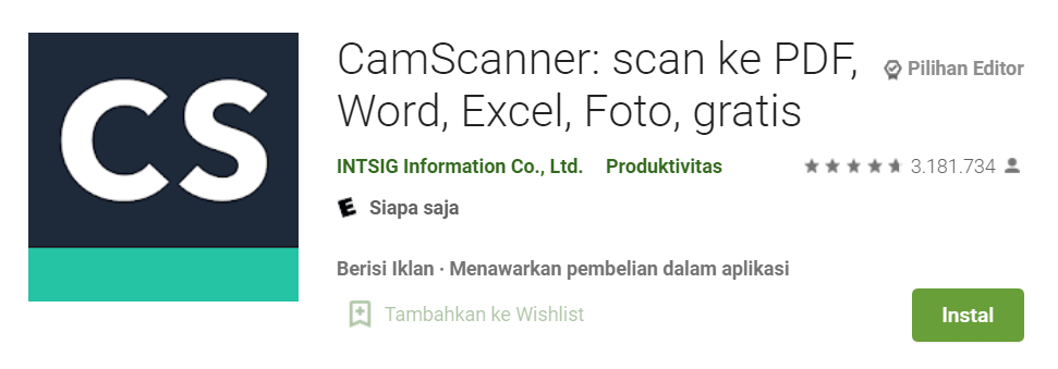Aplikasi scanner foto Android