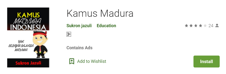 Aplikasi kamus bahasa Madura terbaik