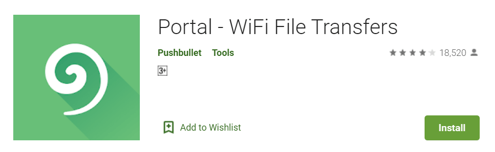 Portal WiFi File Transfers