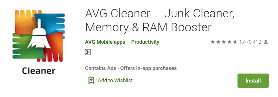 AVG Cleaner Junk Cleaner Memory RAM Booster