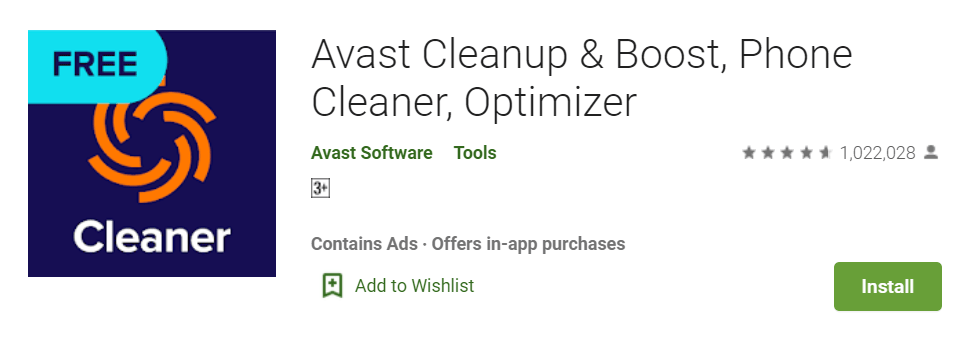 Avast Cleanup Boost Phone Cleaner Optimizer
