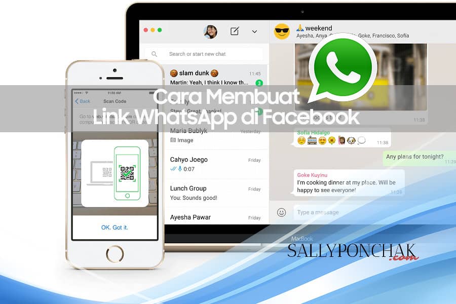 Cara membuat link WhatsApp di Facebook