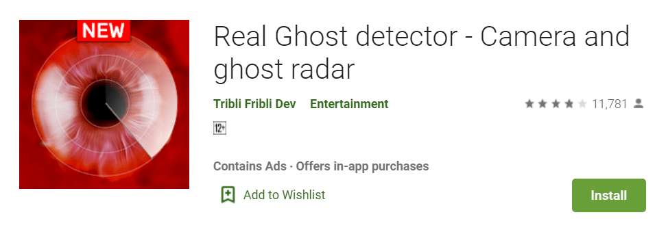 Real Ghost detector Camera and ghost radar