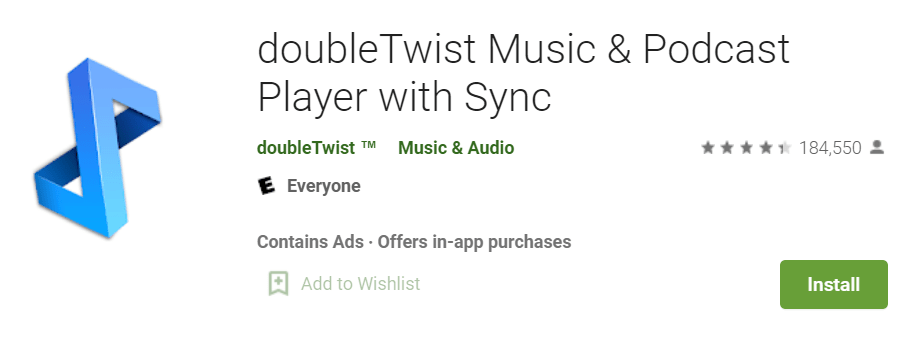 doubleTwist Music Podcast Player with Sync